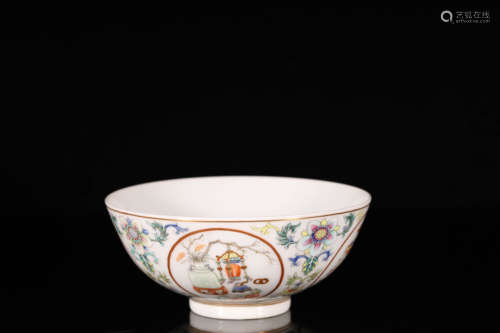 Fen Cai Kaiguang Bo Gu Wen bowl