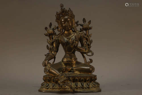 Bronze Buddhist Figure of Tara