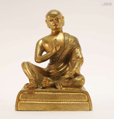 Gilt Bronze Turu Buddhist Figure