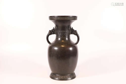 Bronze bottle with long ears