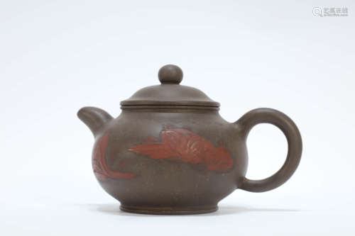 A Zisha Mountain and Stream Teapot