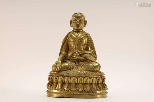 Gilt Bronze Turu Buddhist Figure