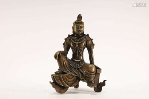 A Bronze Guanyin Statue