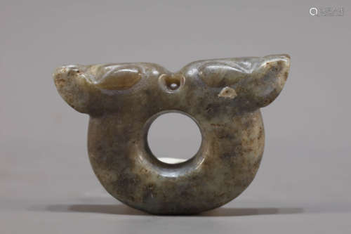 Hongshan Culture Dragon-Shaped Jade Pendant