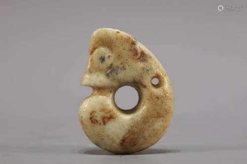 Hongshan Culture C-Shaped Jade Dragon Pendant