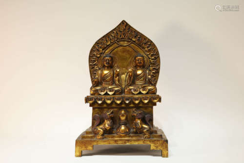 A Gilt Bronze Buddhist Figure