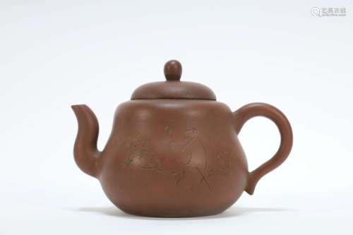 A Yixing Zisha Poem Teapot