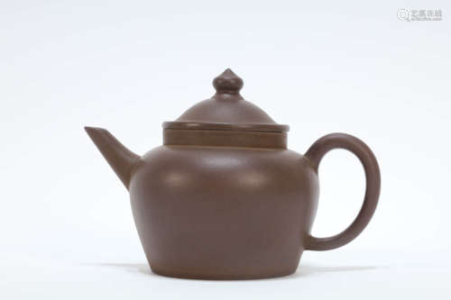 A Zisha Cosical Hat Shaped Teapot