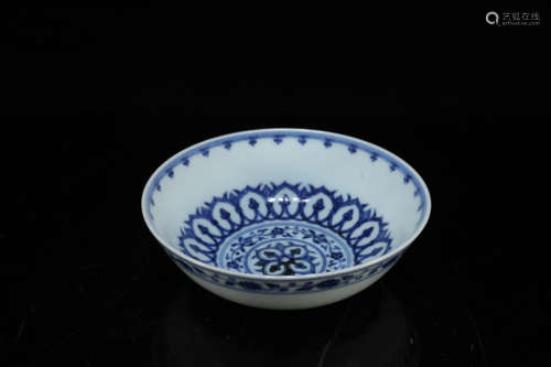 Blue and White Flower Bowl