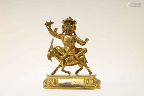 A Gilt Bronze Shri Devi Statue