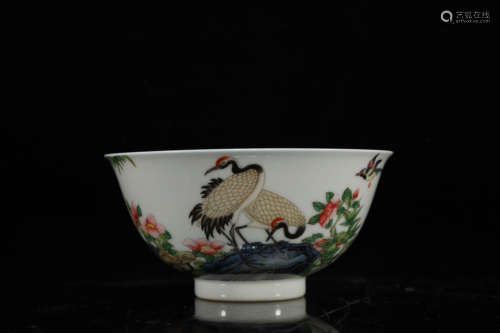 Wucai Flower and Bird Bowl