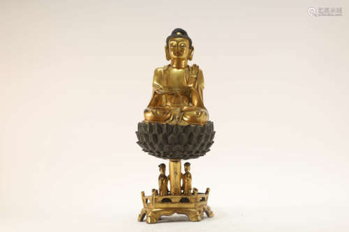 Gilt Bronze Ru Lai Buddhist Figure