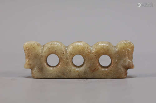 Hongshan Culture Dragon-Shaped Jade Pendant