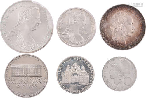 奧地利1780 大公國(大肥婆) 銀幣(AU) 及 1967年 25先令 銀幣(AU)...