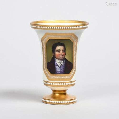 CHARLES JAMES FOX Un vase en porcelaine anglaise, vers 1820-...