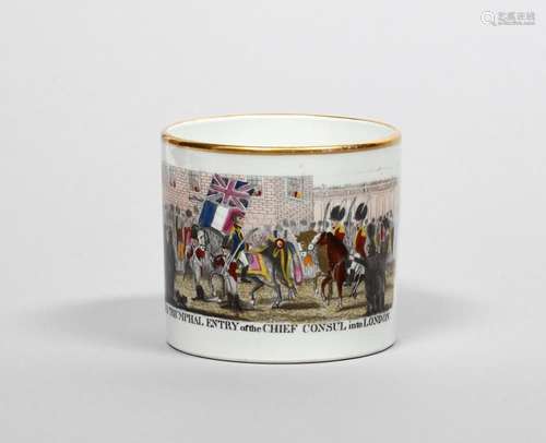 1803 GREAT INVASION SCARE Tasse en porcelaine Spode, c.1803,...