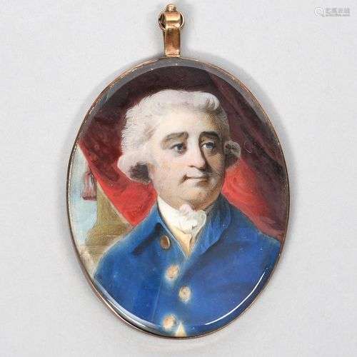 CHARLES JAMES FOX Portrait ovale miniature sur ivoire, vers ...