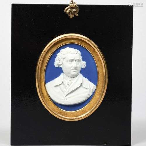 CHARLES JAMES FOX Une plaque de portrait ovale en jaspe de W...