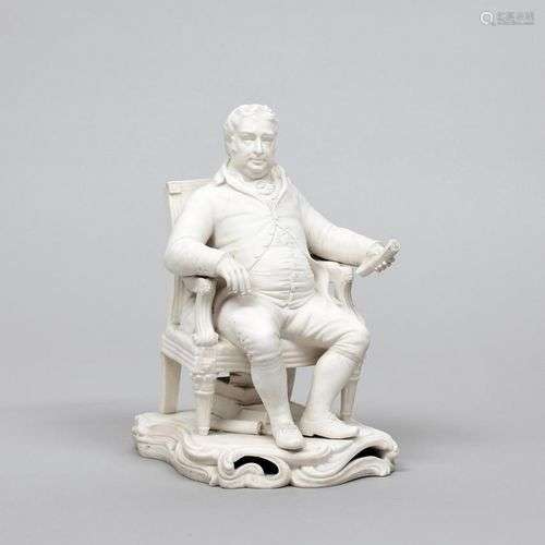 CHARLES JAMES FOX Figure en porcelaine biscuit de Minton, ve...