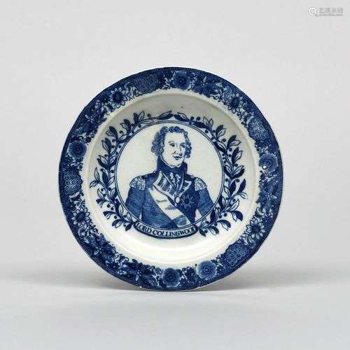 LORD COLLINGWOOD Une petite assiette en perle, vers 1806, im...