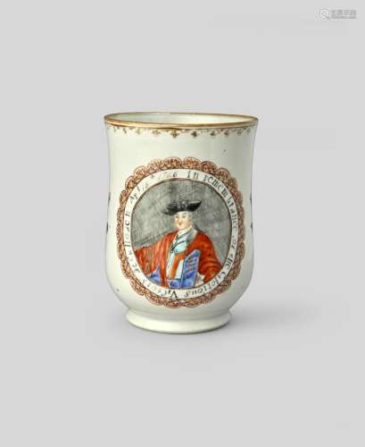 1746 DUKE OF CUMBERLAND AND CULLODEN Grande tasse en porcela...