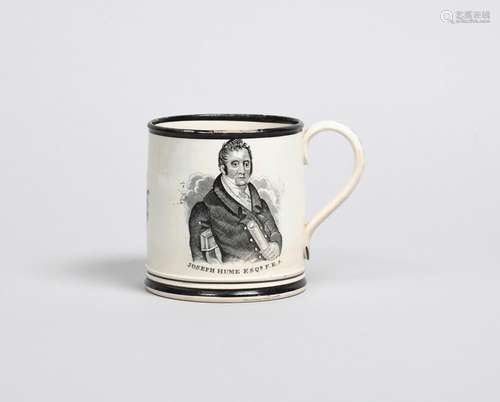 JOSEPH HUME ET SIR FRANCIS BURDETT Tasse à porteur en cérami...