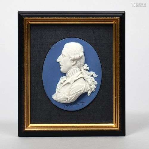SIR WILLIAM HAMILTON Plaque de portrait ovale en jaspe de We...