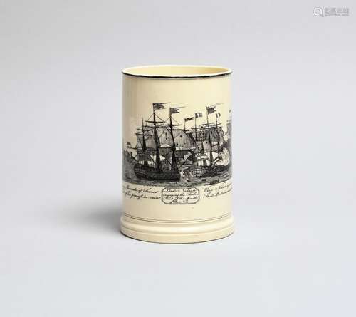 1798 NELSON ET LA BATAILLE DU NILE Une grande tasse cylindri...