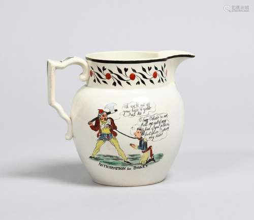 1812 NAPOLEON'S RUSSIAN CAMPAIGN A pearlware jug, c.1812-15,...