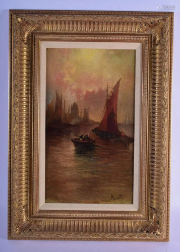 Italian School (19th Century) Oil on canvas, Boating