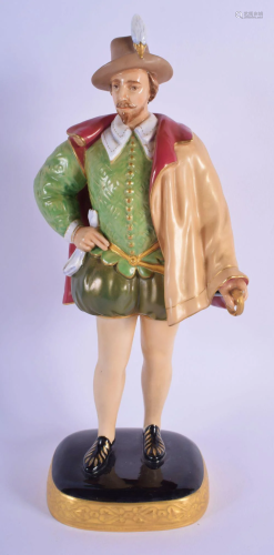 Royal Worcester figure of Sir Walter Raleigh after
