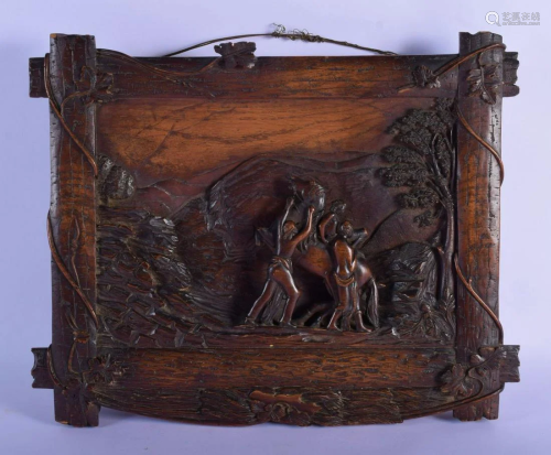 A RARE 19TH CENTURY BAVARIAN BLACK FOREST CARVED …