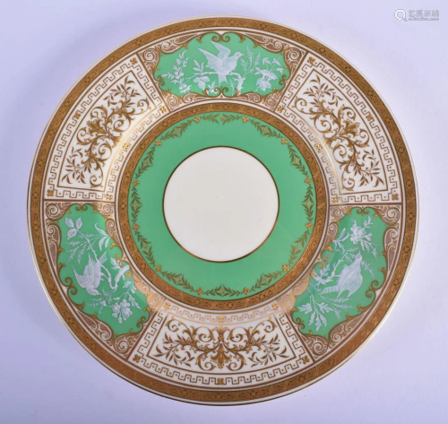 Early 20th c. Minton's pate-sur-pate plate the border
