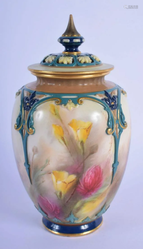 Hadley Worcester pot pourri vase and cover with