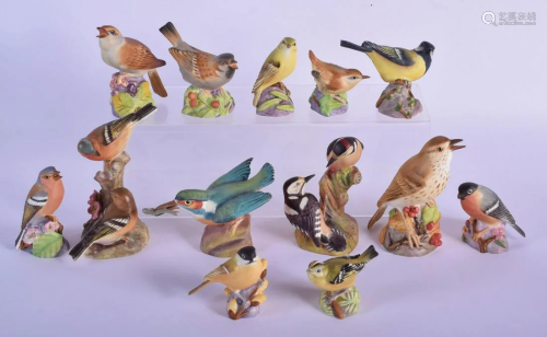 Royal Worcester collection of 13 birds or bird groups,