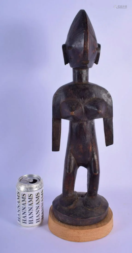 A TRIBAL AFRICAN BAMANA FERTILITY FIGURE. 49 cm high.