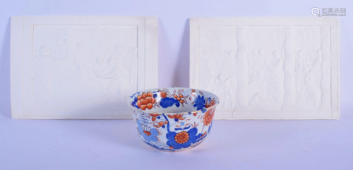 A PAIR OF 19TH CENTURY BISQUE GLAZED PORCELAIN