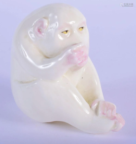 Royal Worcester netsuke figure of an ape, date code for