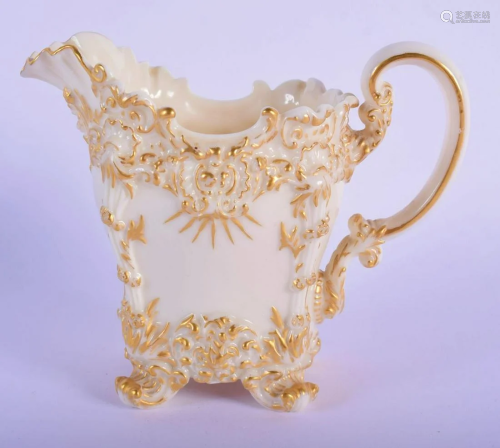 Royal Worcester Empress style cream jug with a raised