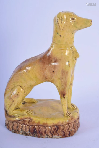 AN 18TH CENTURY CONTINENTAL YELLOW GLAZED SLIP…