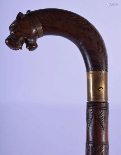 A RARE MID 19TH CENTURY COLONIAL ANGLO INDIAN CARVED