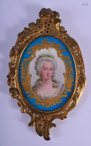 A MID 19TH CENTURY FRENCH SEVRES PORCELAIN PLAQUE