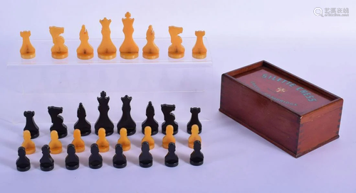 AN UNUSUAL SILETTE CHESS GRAY'S OF CAMBRIDGE BAKELITE