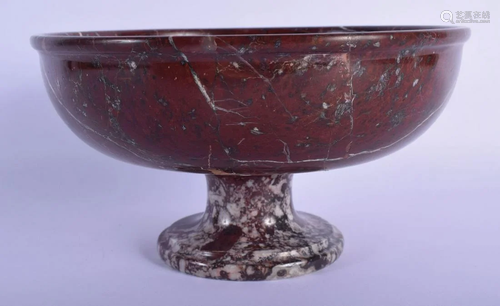 A 19TH CENTURY ITALIAN GRAND TOUR ROUGE MARBLE PEDE…