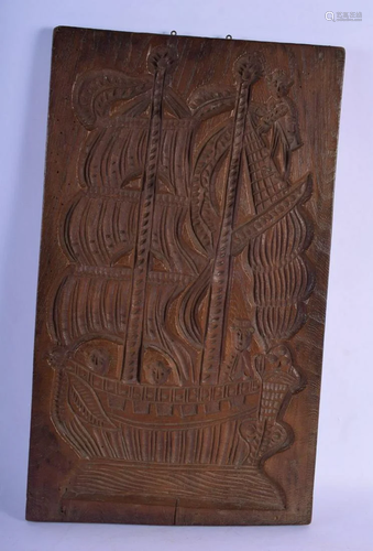 A RARE LARGE 18TH/19TH CENTURY CARVED WOOD TREEN