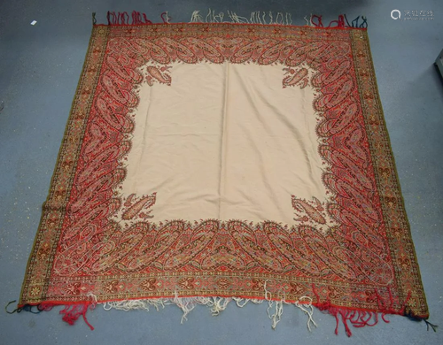 A LARGE PAISLEY CLOTH. 155 cm x 160 cm.