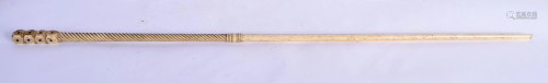 AN EARLY 19TH CENTURY WHALEBONE DICE SWAGGER STICK…