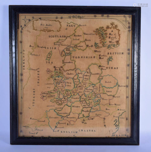 A GEORGE III MAP OF ENGLAND AND WALES SAMPLER by …