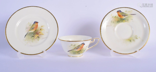 Royal Worcester teacup saucer and side plate each