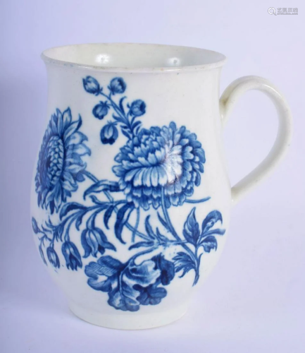 18th c. Worcester fine baluster mug decorated with the
